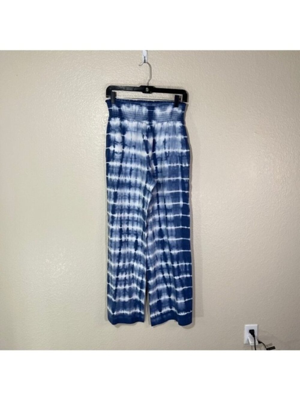 Cloth and Stone Pants Womens XS Blue Tie Dye Wide Leg Tencel Pull On Anthro